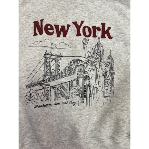 Abercrombie And Fitch New York Hoodie Graphic city Fleece Sweatshirt Size XS Y2K - Picture 3 of 9